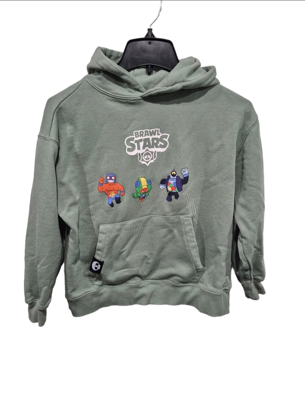 Zara Boys Brawl Stars Graphic Hoodie Sage Green Size 11-12 Years
